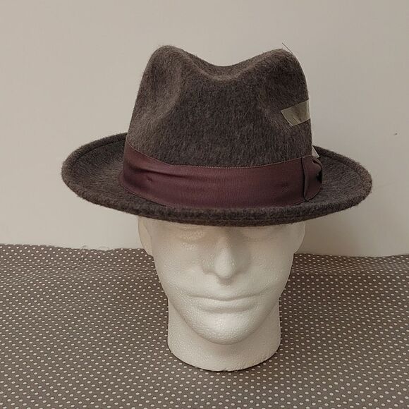MEN'S MONTIQUE BEAVER LOOK 100% WOOL FELT FEDORA HAT.   H81 - Picture 1 of 8